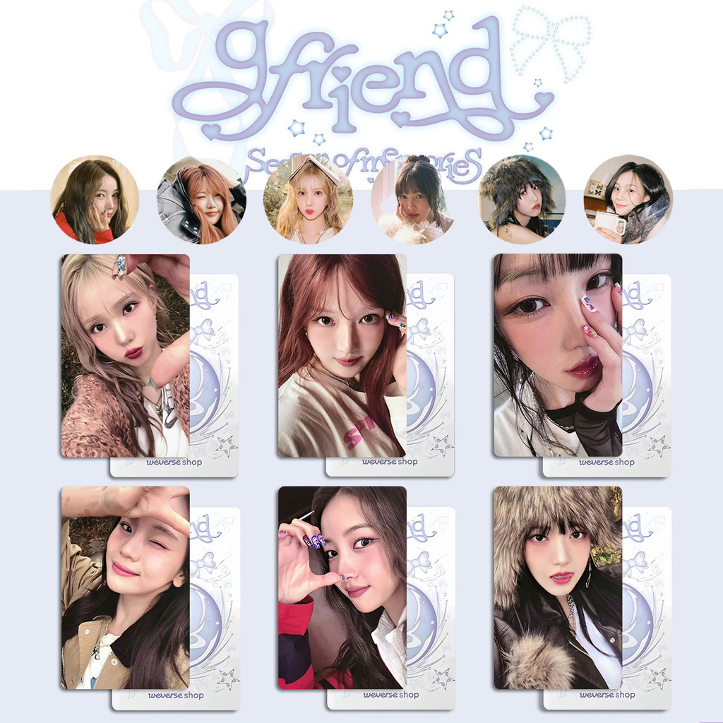 6 ชิ้น GFRIEND 10th Anniversary Season of Memories Lomo Cards So Won Ye Rin Eun Ha SOLO โปสการ์ดกันน