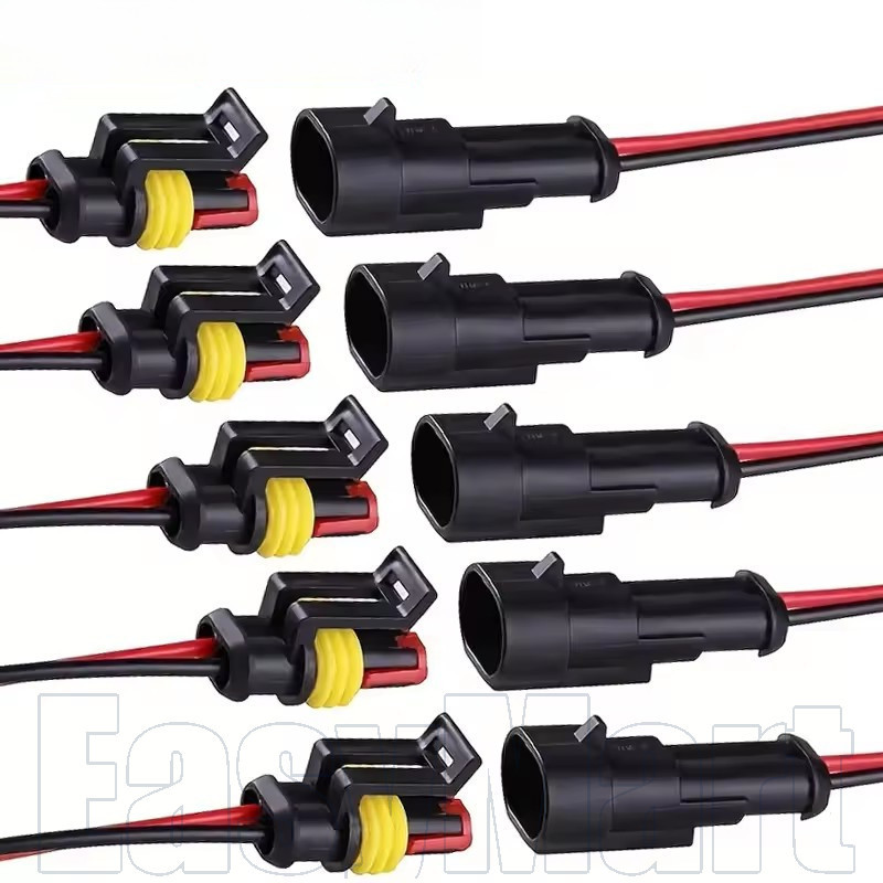 ปลั๊กขั้วต่อสายไฟ 5 คู่ - รถรถบรรทุกเรือการเชื่อมต่อลวด - 2พี รถยนต์ตัวเชื่อมต่อกันน้ํา - รถจักรยานยนต์ปิดผนึกตัวเชื่อมต่อกับสายเคเบิล-รถย