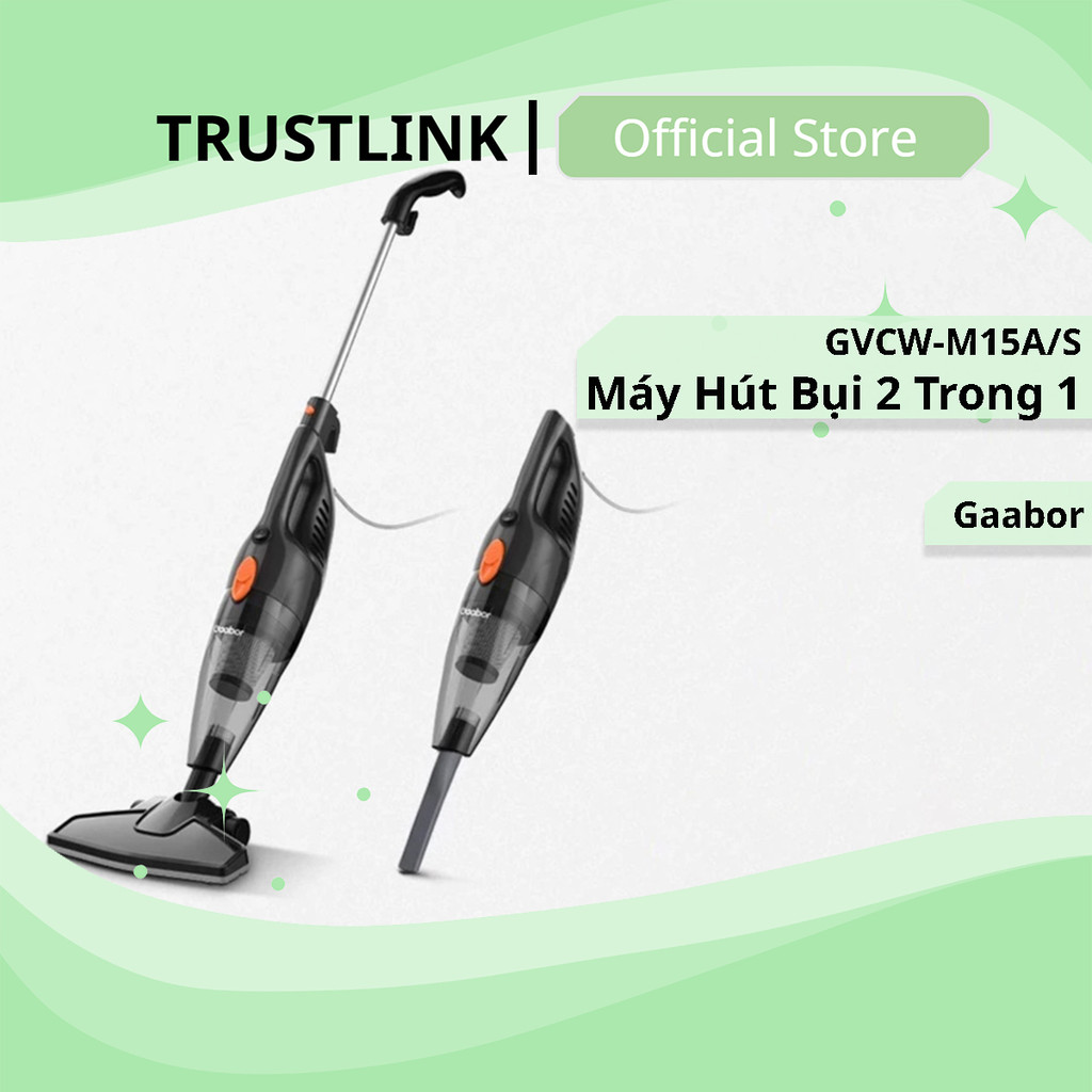 Gaabor GVCW-M15A/S เครื่องดูดฝุ่น - ดูด 16000 Pa - แปรงหมุนได้ 90 องศา - ตัวกรอง 3 ชั้น - กะทัดรัดแล