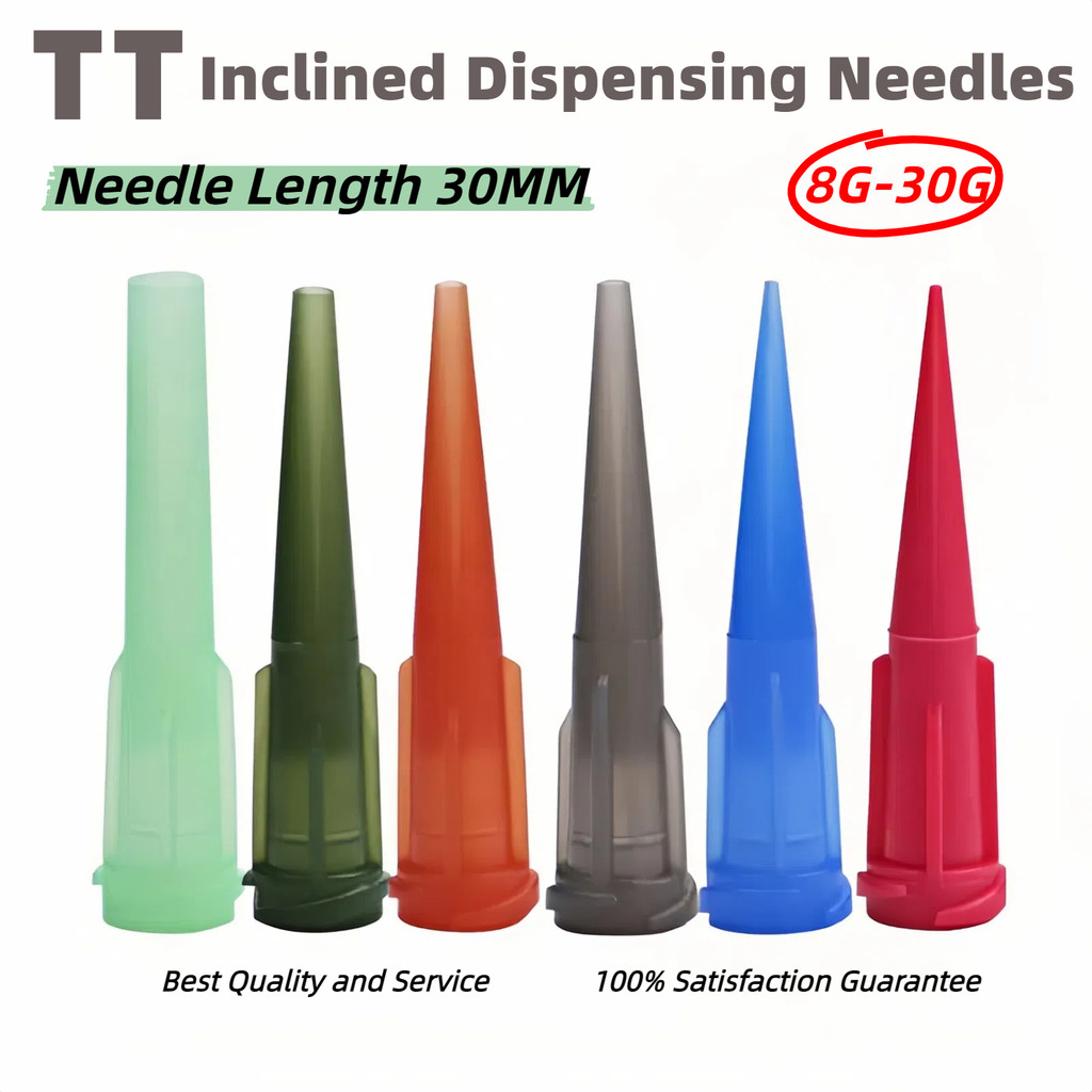 10pcs ความยาวทั้งหมด 30mm 8G-30G เรียวเข็มพลาสติก TT เข็มหยอดกาว หยอดของเหลว แบบพลาสติก TT เข็มขนาดใหญ่เส้นผ่านศูนย์กลาง TT Dispensing เข็ม 8G/10G/11G/12G/13G/14G/15G/16G/18G/20G/21G/22G/23G/25G/27G/30G