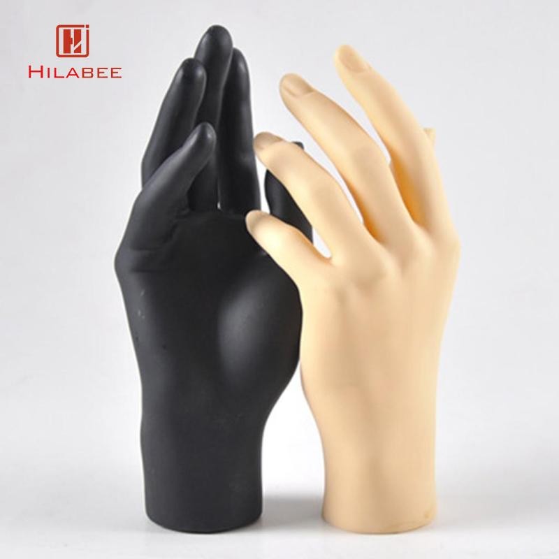 [สวัสดี] หุ่นหญิงเครื่องประดับมือสร้อยข้อมือแหวนถุงมือยืนแสดงแร็คสีขาว