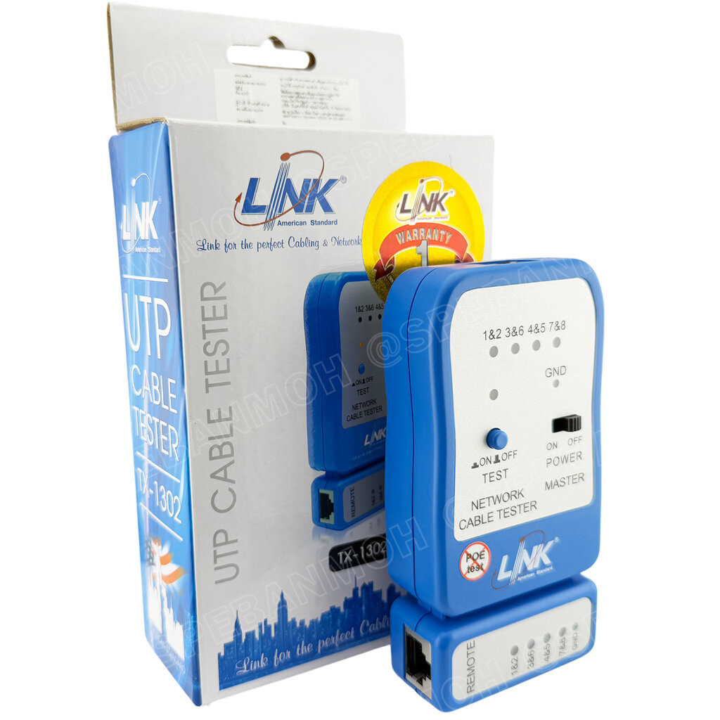 [ 1 ชิ้น ] TX-1302 เครื่องทดสอบสายแลนด์ US-8010 LINK Cable Tester TX1302 interlink UTP CABLE TESTER เครื่องมิอ TEST ส...