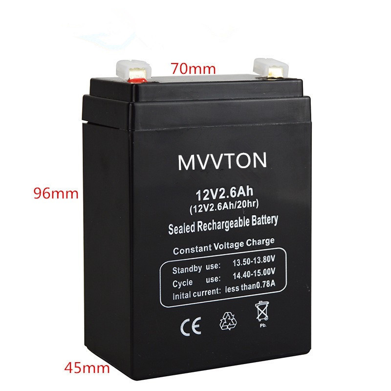 แบตเตอรี่ 12V 2.6ah Battery ล็อตผลิตใหม่-มือหนึ่ง100% สำหรับ UPS เครื่องสำรองไฟ และอื่นๆ - รูปที่ 2