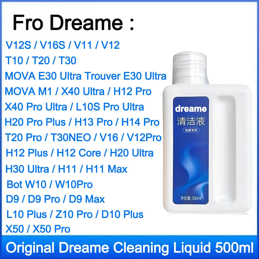 Original Dreame X30 Ultra X40 Ultra X50 Ultra H12 Pro เครื่องดูดฝุ่นน้ํายาทําความสะอาดพื้นพิเศษ500ml