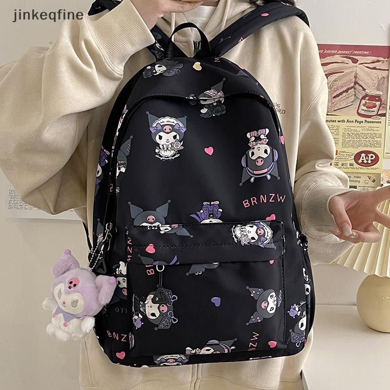 KTH Sanrio Hello Kitty กระเป๋าเป้สะพายหลังอะนิเมะ Kuromi กระเป๋าสะพายความจุขนาดใหญ่สาวหวาน Capybara กระเป๋าเป้สะพายหลังร้อน