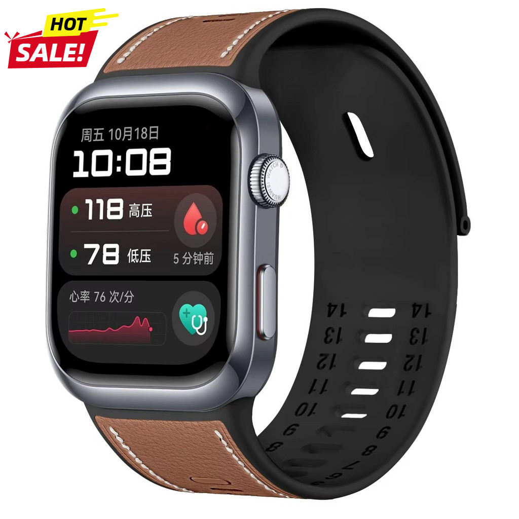 ใหม่หนัง + สายรัดข้อมือซิลิโคนสําหรับนาฬิกา Huawei D2 Smartwatch สายรัดข้อมือสําหรับ Huawei watch D 2 สายรัดข้อมืออุปกรณ์เสริม