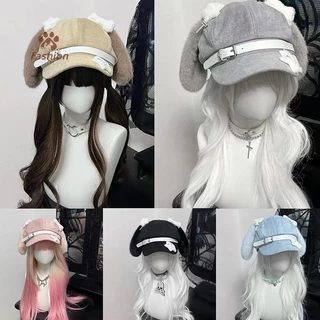 [แฟชั่น] Gothic Lolita Beret Punk Bone ยาวหูลูกสุนัขหมวกผู้หญิงสาวคอสเพลย์หมวกหมวกอเนกประสงค์ของขวัญ {TH}