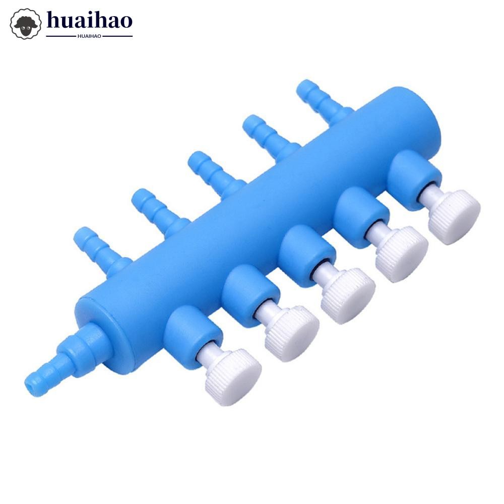 HUAIHAO Aquarium Air ปั๊มท่อ Splitter ปรับวาล์วถังปลาออกซิเจนปั๊มหลอด Splitter จําหน่าย Shunt H4O4