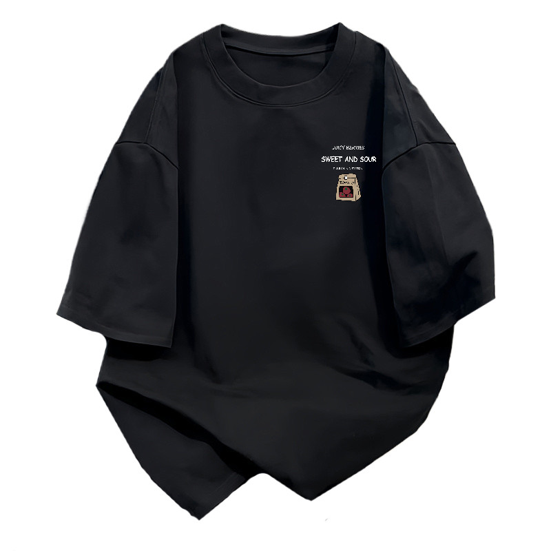 NASA✨สไตล์เกาหลีแฟชั่น✨เสื้อยืดโอเวอร์ไซส์สำหรับผู้หญิงสไตล์ย้อนยุคลายพิมพ์กระเป๋ามะเขือเทศคอตตอนแขนสั้นคอวงรุ่น✨🍅 YG904 - รูปที่ 7