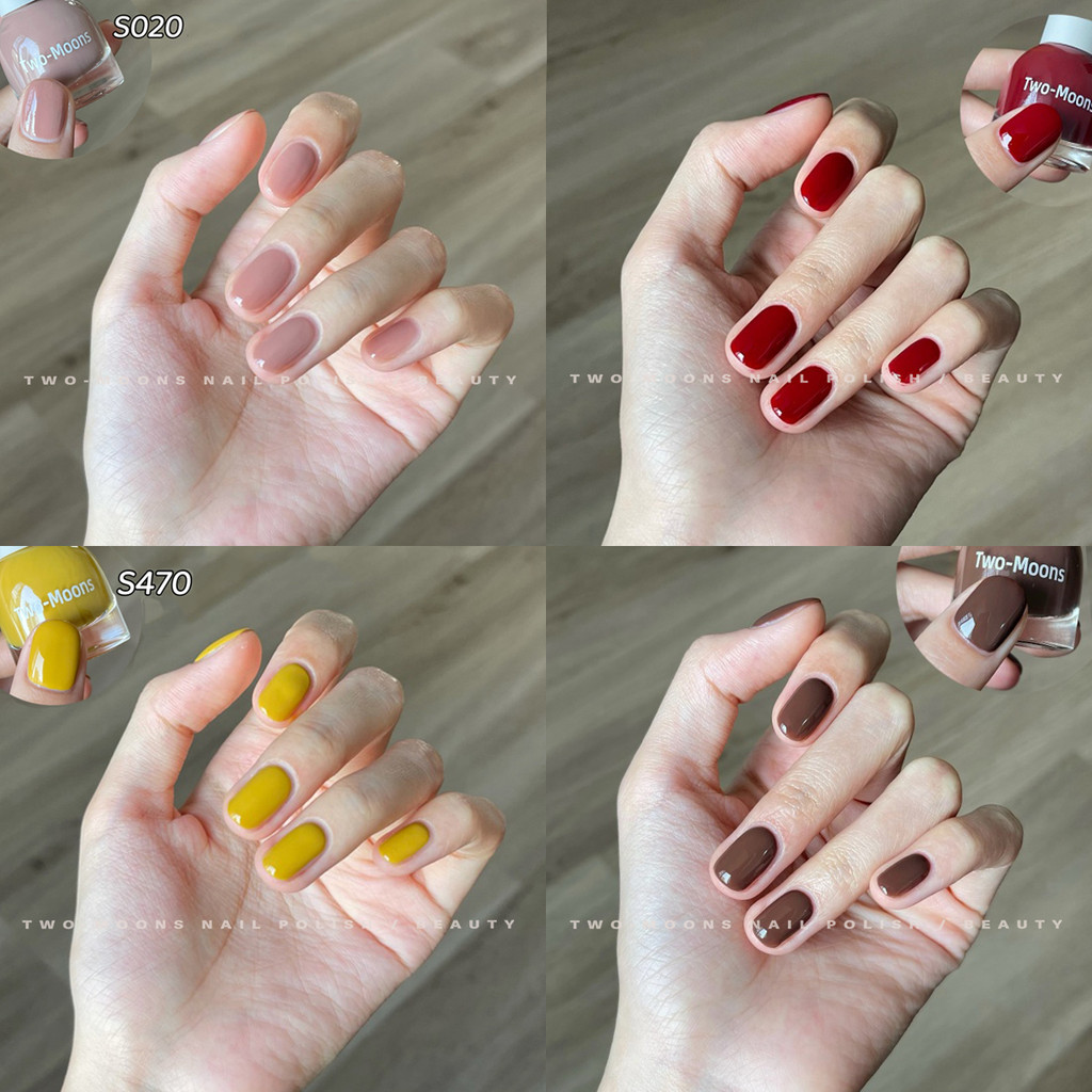 🌈ส่งจากไทย Two moons สีทาเล็บกึ่งเจล สีสุภาพ สีพาสเทล สวยสไตล์เกาหลี ไม่ต้องอบ กลิ่นไม่ฉุน💕