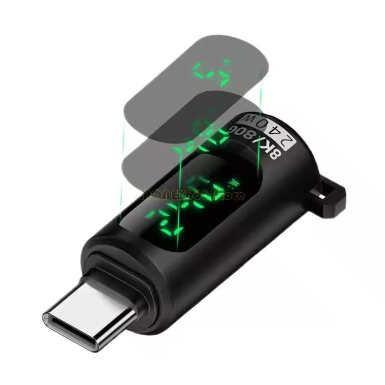 JOYO OTG Adapter Converter Type C Female to Male Digital Display 240W - F62C - Tinari