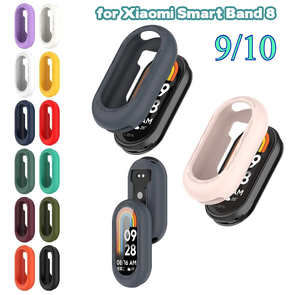Soft TPU Case สำหรับ for Xiaomi Mi Band 10 9 8 Case ฝาครอบกันชนซิลิโคนไม่มีฟิล์มสำหรับ Band 8 9 อุปก