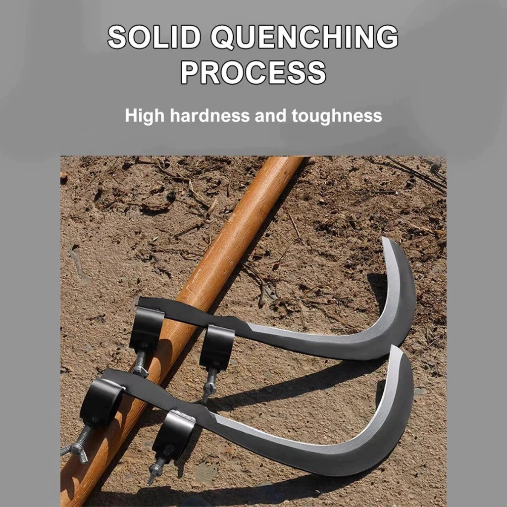 มีดขอ เคียว เกี่ยว เก็บผลไม้ บนที่สูง ไม่ต้องปีนป่าย ให้เสี่ยงอันตราย เหล็กแมงกานีสขนาดใหญ่ หนา คม แข็งแรงทนทาน - รูปที่ 7