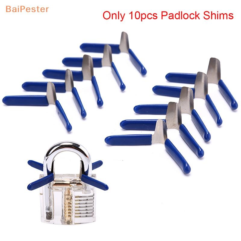 [BaiPester] 10 ชิ้นกุญแจ Shim Picks Set Lock Pick Accessories Set Lock Home Locksmith Tools