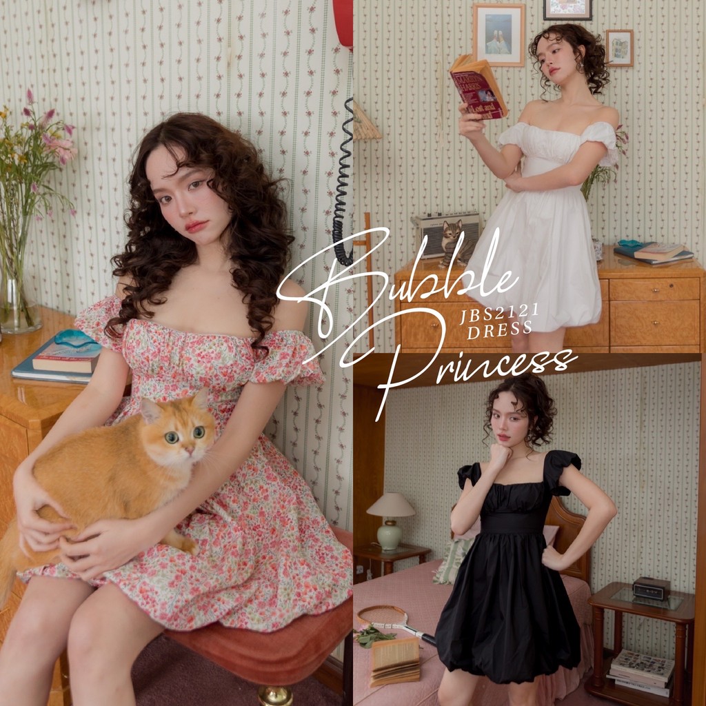 #JBS2121 Bubble Princess Dress มินิเดรสทรงบอลลูน