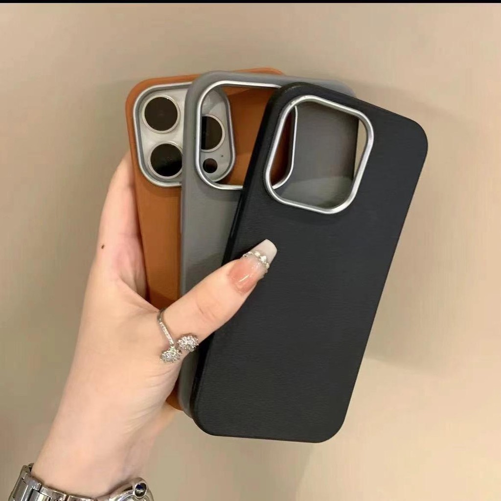 Made PC วัสดุหนังเคสโทรศัพท์สําหรับ iPhone 11 12 13 14 15 16 16pro 16 Pro Max 16 Plus X XS XR XSMAX ปลอกกันกระแทกป้องกัน Hard ฝาหลัง