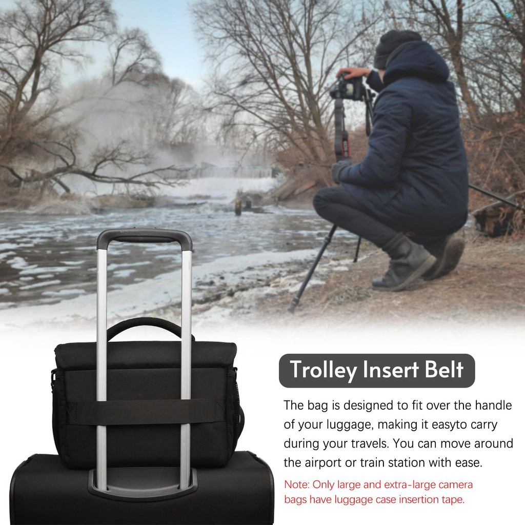 Yb2 กระเป๋ากล้อง Cwatcun กระเป๋ากล้อง Travel Camera กระเป๋าสะพายกันน้ํา Shock-proof Camera Case สําหรับกล้อง Mirrorless ที่ถอดออกได้ Dividers และ