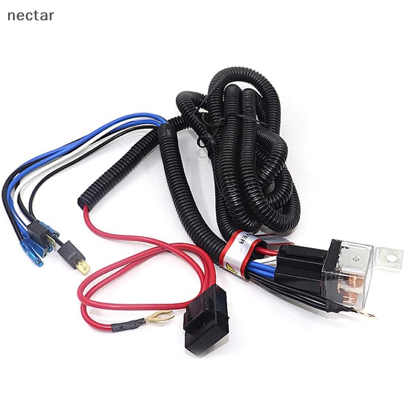 Tar 1 ชุดไฟฟ้า 12V Universal แตรรถสายไฟชุดรีเลย์สําหรับ Auto Van รถบรรทุก Grille Mount Blast Tone Horns N