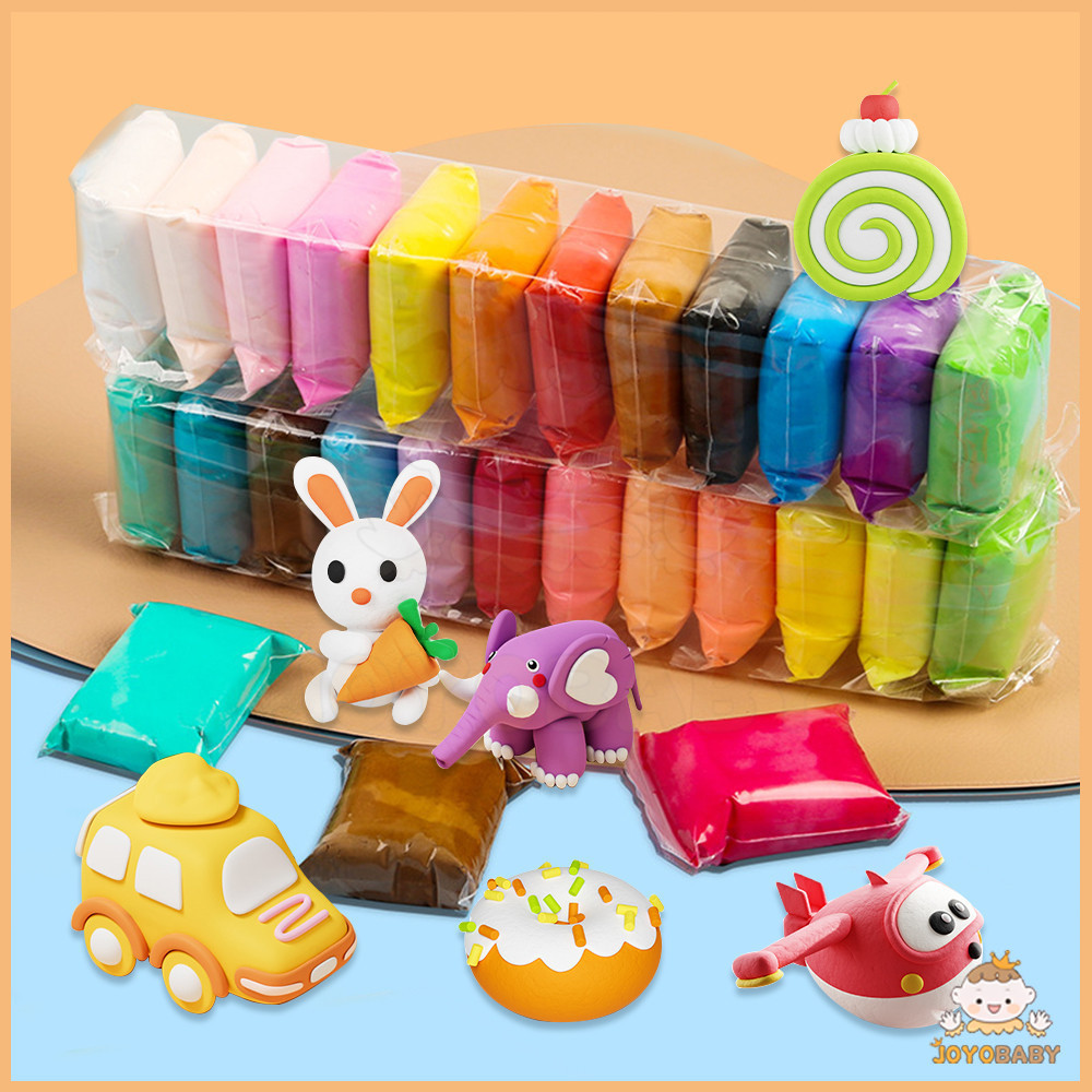 JOYOBABY diy ถูกที่สุด️ ดินเบา ดินเบา 36 สี ดินเบาดินเบาลูกเจี๊ยบ แฮนด์เมด ปลอดสารพิษ ขายส่ง เนื้อสัมผัสบางเบา