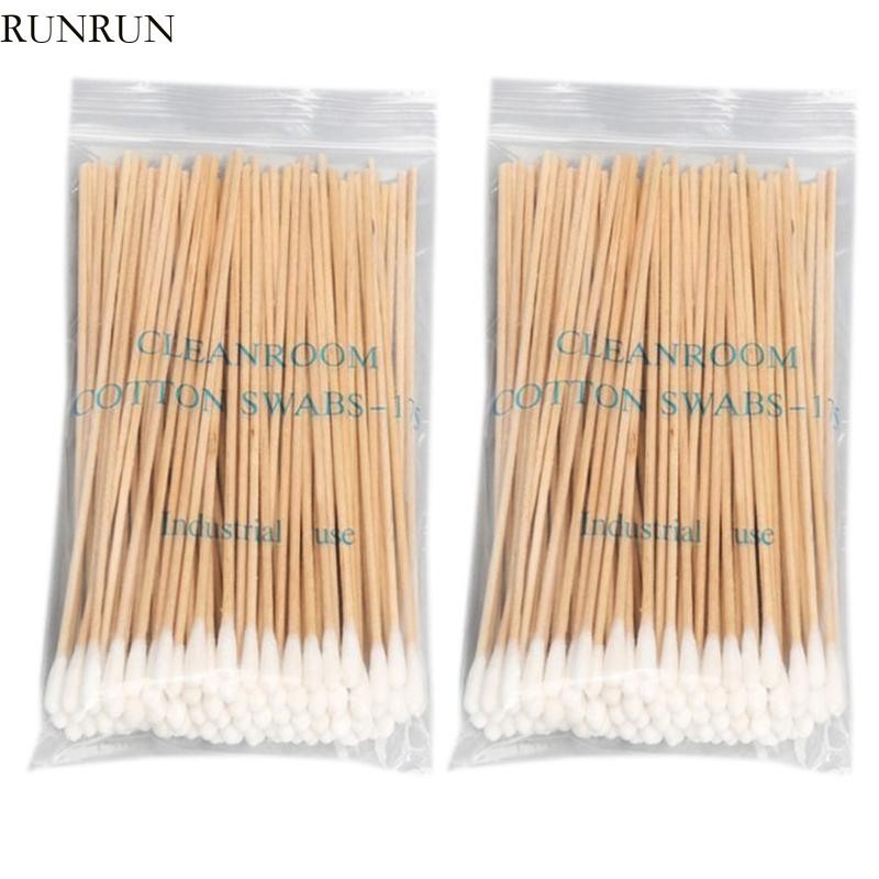 100/200Pcs 6 Inch Long  Handle Cotton Swabs Cleaning Sticks Applicator