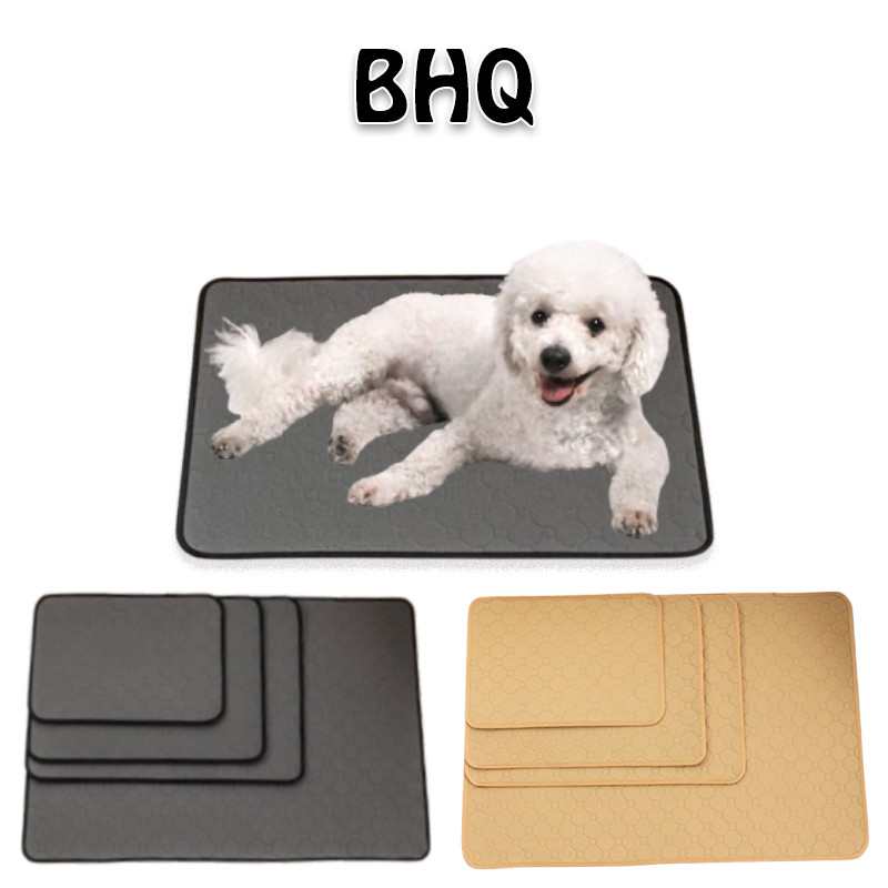 BHQ แผ่นรองฉี่สัตว์เลี้ยง ซักใช้ซ้ำได้ ผ้าซับฉี่ ผ้ารองฉี่หมา คลุมเบาะ ซึมซับได้ดี มีกันลื่น
