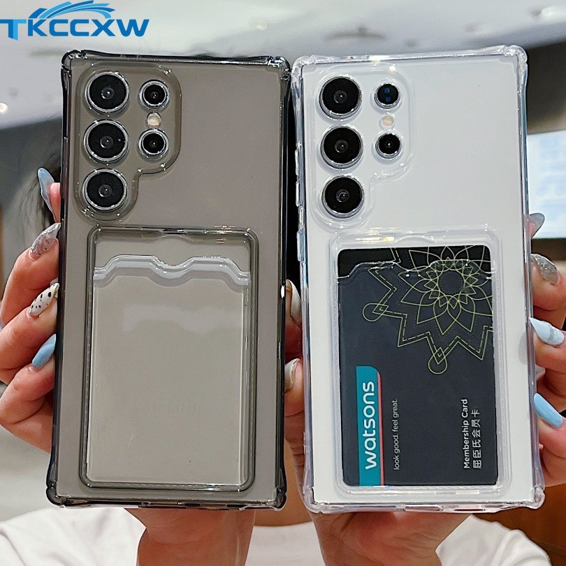 Xiaomi 14T 13T 13 12T Pro Mi 11 12 13 Lite Poco M6 M5 M5S M3 M4 X6 X5 F6 X3 X5 M4 Pro X3 NFC Soft Case Cover Photo Storage Card Slot กันกระแทกถุงลมนิรภัยล้างโทรศัพท์ปลอก