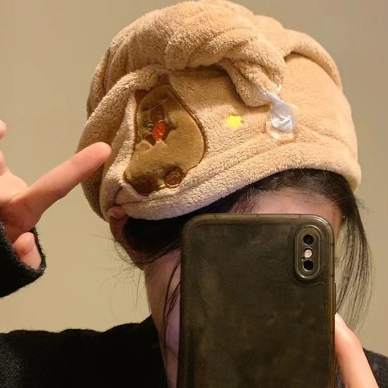 QUIM ดูดซับไมโครไฟเบอร์ Bath Hair Turban สําหรับสุภาพสตรีอ่อนโยนบนผมและผิวง่ายต่อการล้าง