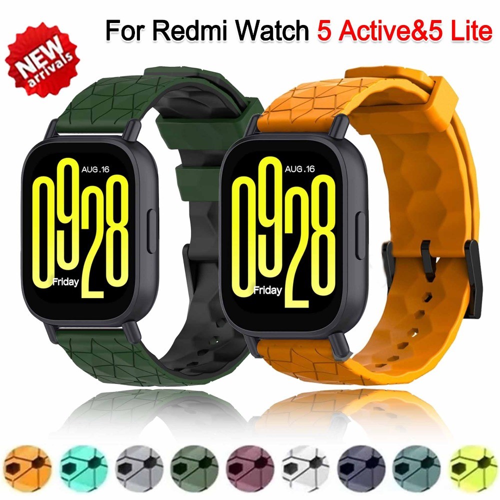 ซิลิโคนสายกันน้ําสําหรับนาฬิกา Redmi 5 Active & 5 Lite สายรัดข้อมือเปลี่ยนอุปกรณ์เสริม 22 มม.20 มม.Xiaomi นาฬิกา S4/S3/S2/S1