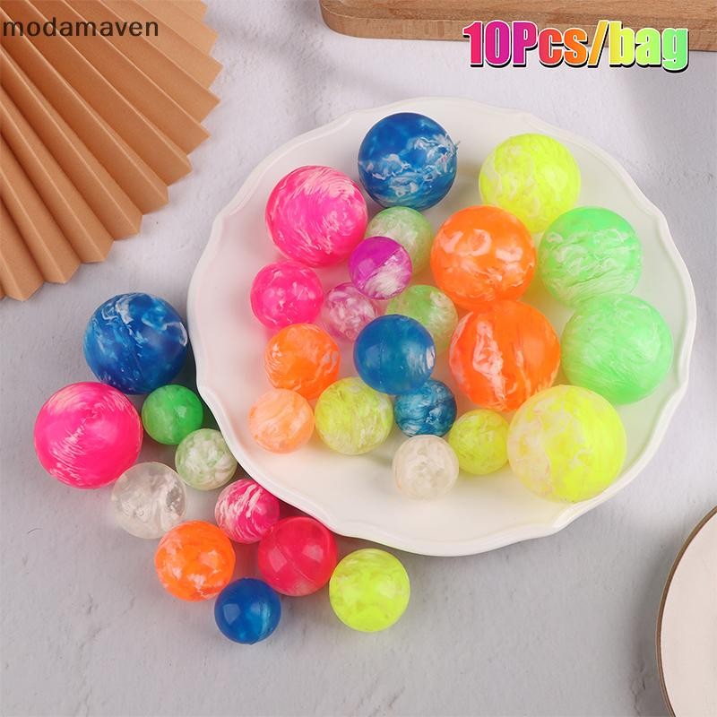 [modamaven] 10 ชิ้นเมฆลูกบอลเด้งสีสันสดใสเด็กลูกบอลยางยืดหยุ่นของเล่นเด็กเกมกลางแจ้งกระโดดบอล [TH]