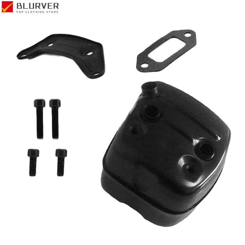 คุณภาพสูงท่อไอเสียและวงเล็บสําหรับ Husqvarna 372 XP 362 365 371 385 390 XP 503765301 สินค้าเฉพาะจุด