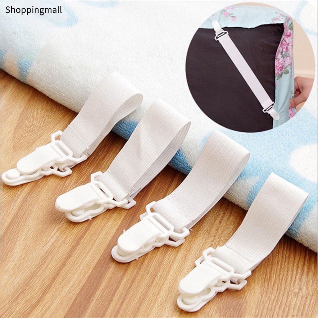[BETL] 4 ชิ้น/เซ็ตผ้าปูที่นอนที่นอนผ้าห่มยืดหยุ่น Grippers ตัวยึดคลิป