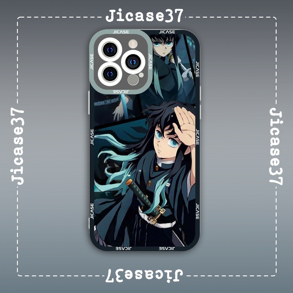 เคส iPhone Square Edge Samsung Xiaomi Oppo Anime Kimetsu no yaiba Muichiro Character Demon Slayer Sw