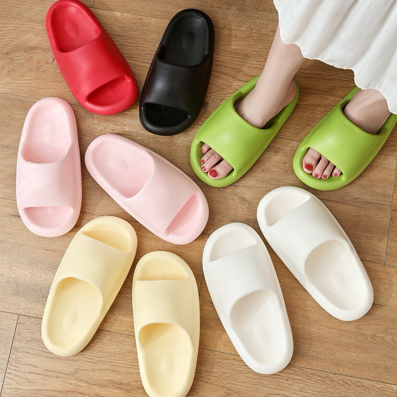 Destin🩰พร้อมส่งจากไทย🛒 (LT-977) EVAพื้นหนาบ้าน  รองเท้าแตะแบบสวม ทรงโค้งมน พื้นเรียบ นุ่มนิ่ม ใส่สบาย สีสันสดใส