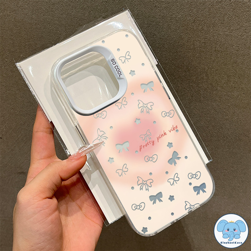 เต็มหน้าจอโบว์เข้ากันได้เคสไอโฟน 16 15 11 7Plus 12 14 13 Pro Max XR X XS Max 16 7 14 8 Plus SE 2020 ดาวเล็ก TPU อ่อนเคส