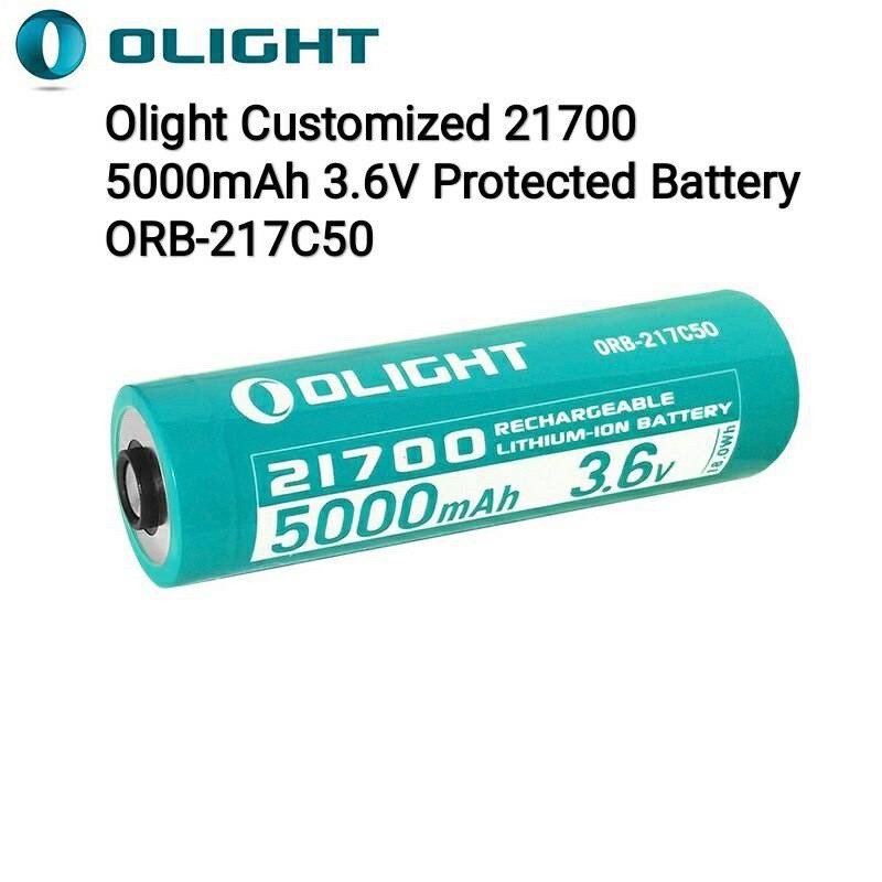 ถ่านชาร์จ Olight Customized ORB-217C50 INR 21700 5000mAh 3.6V Protected Lithium-ion Battery (มีวงจรป