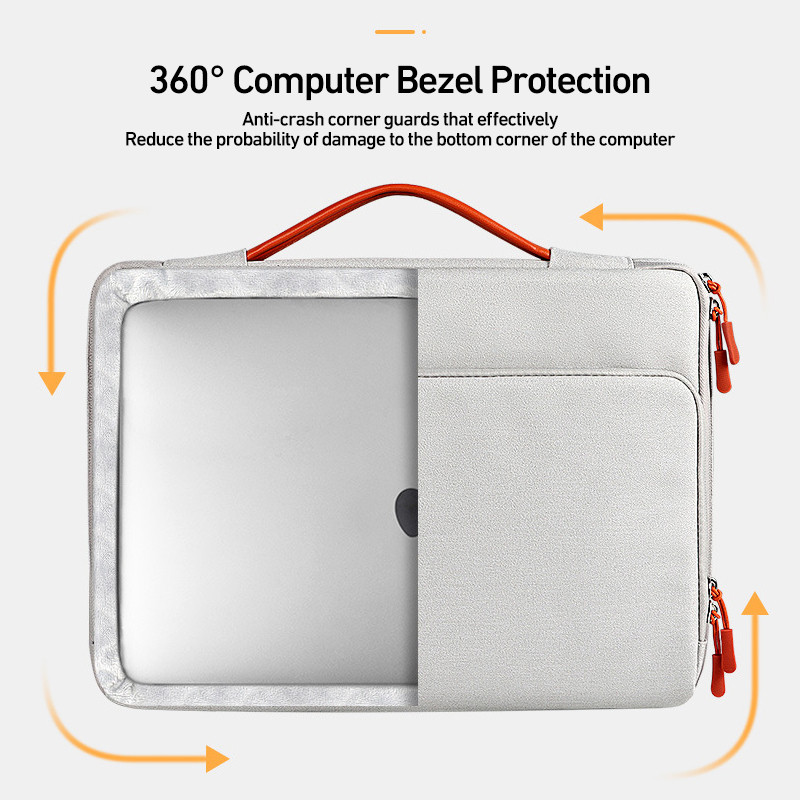 YOOGOO กระเป๋าแล็ปท็อป กระเป๋า Macbook Laptop Bag ซองโน๊ตบุ๊ค กันกระแทก กันน้ำ กันรอยขีดข่วน 13.3/15.4นิ้ว ด้านในบุนุ่มก