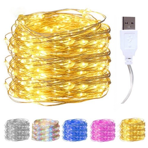 10m 20M 30M 100/200/300 LED USB ไฟ LED ขนาดเล็กสายไฟทองแดงไฟนางฟ้างานแต่งงาน/ปาร์ตี้