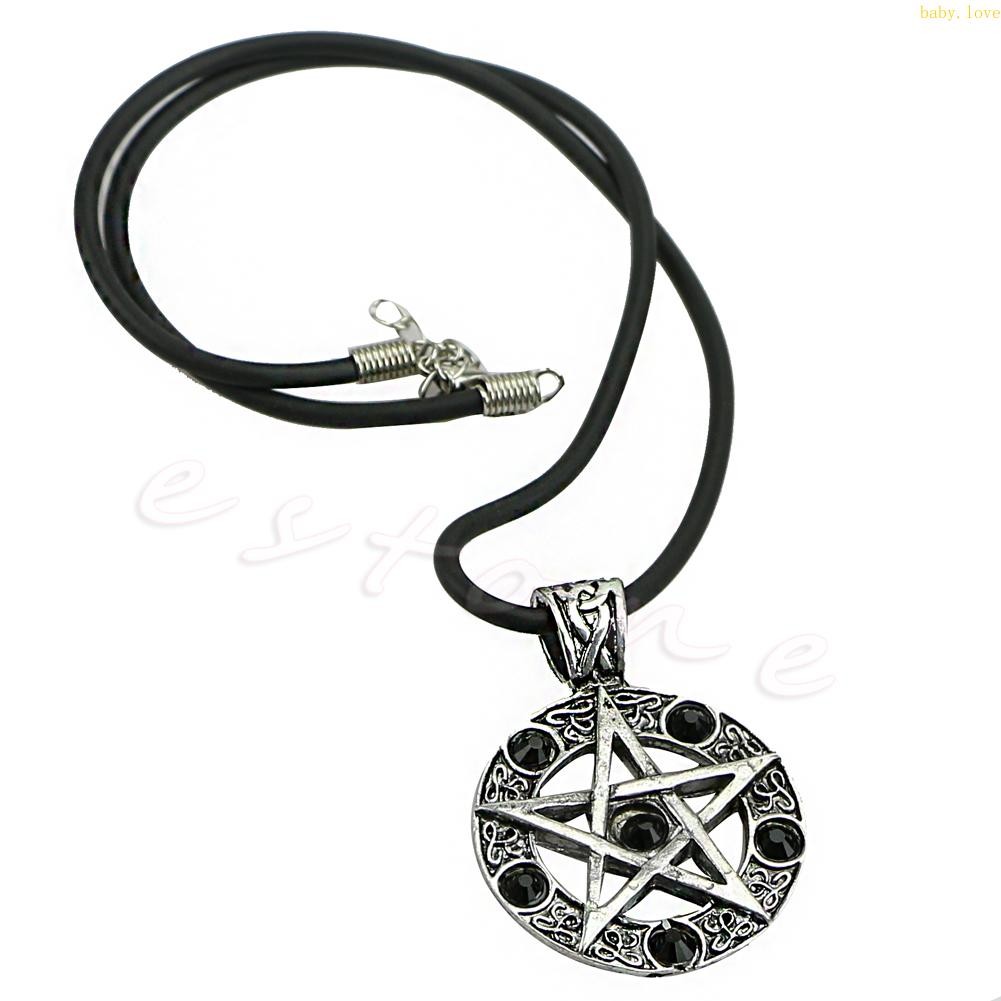 Dasbsug 1 PC แฟชั่น Invert Pentacle Pentagram Star Pewter จี้คอสเพลย์สร้อยคอใหม่