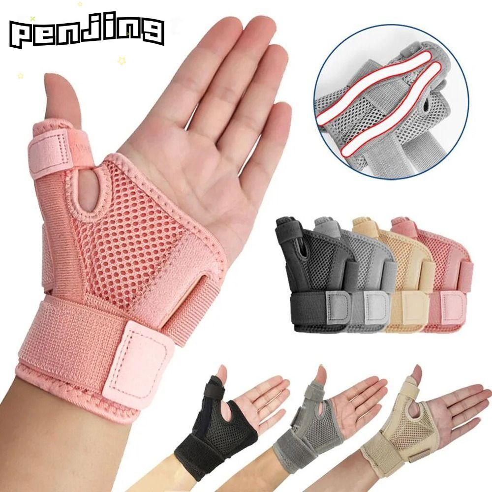Penjing 1 ชิ้น Wrist Guard, Protector ยืดหยุ่นข้อมือ Thumb Brace, ทนทานเหมาะกับขวาและซ้าย Breathable Thumb Support Thumb Splint สําหรับ Tendonitis