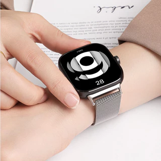 Milanese Loop Band สำหรับ Redmi Watch 6 5 4 เข็มขัดสแตนเลสโลหะสร้อยข้อมือแม่เหล็กสำหรับ Mi Band 8 Pro 10 9 Pro