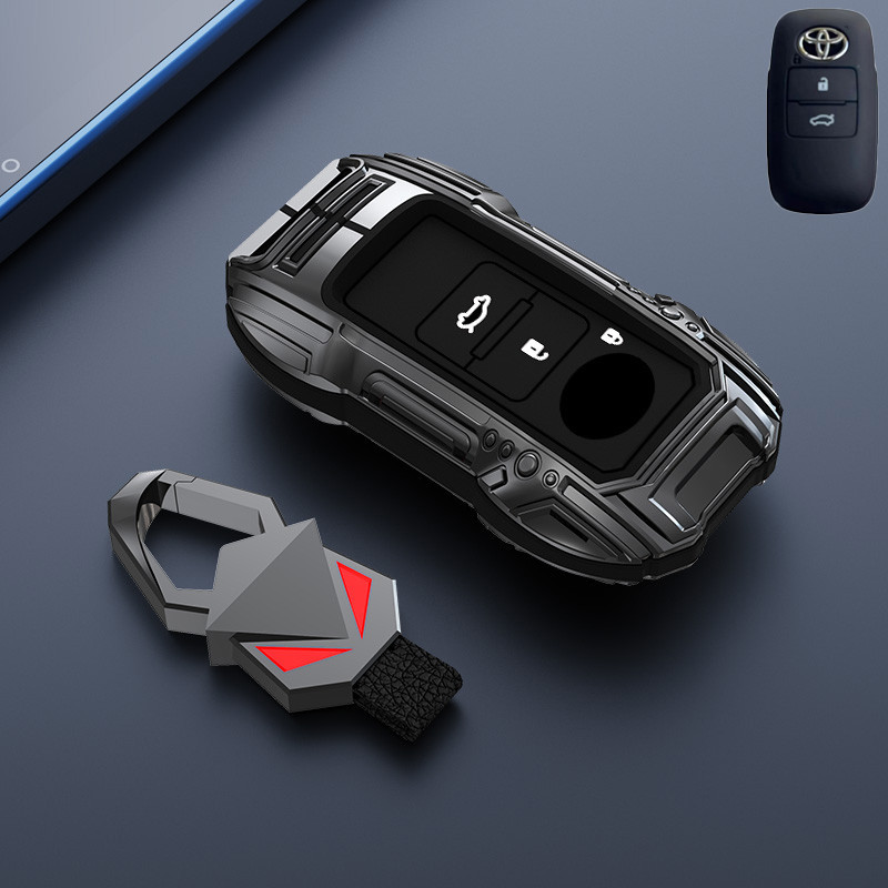 Toyota Vios 2024 Vios 2025 Yaris Cross 2024 Yaris Ativ ทุกรุ่นซิลิโคน Mech สังกะสีอัลลอยด์ฝาครอบกุญแจ Bats Eye Key Chain