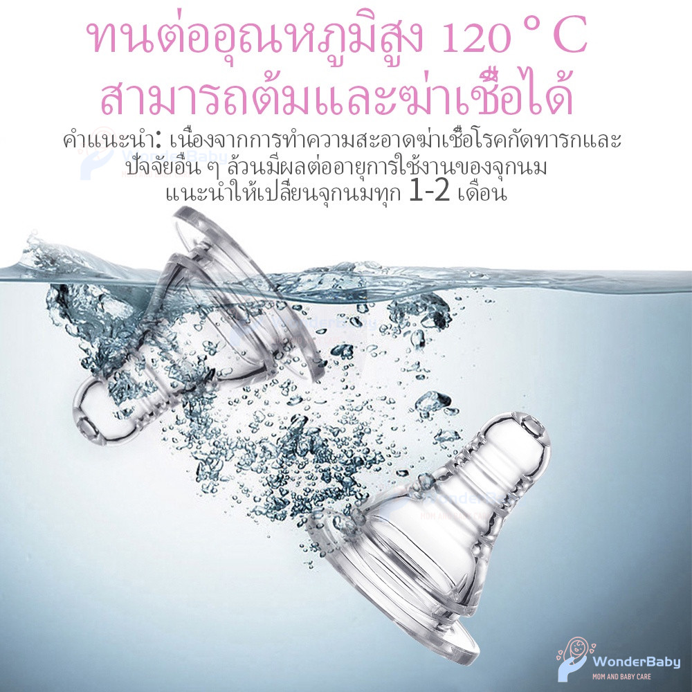 WONDERBABYจุกนม จุกนมเด็ก  มีขนาด +/S/M/L หัวจุกนม จุกขวดนม  หัวจุกนมไม่ดูดไม่ไหล จุกดูดนมเด็ก - รูปที่ 7
