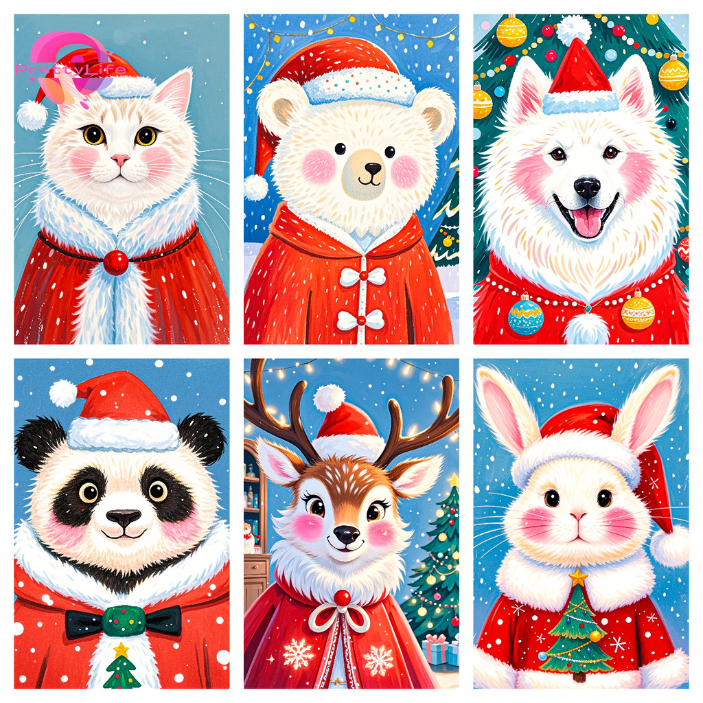 Pl Merry Christmas 5D DIY เพชรทาสีคริสตัลรอบฝังเพชรชุดเพชรน้ําเพชรภาพวาดตกแต่งบ้าน 30x40 ซม.