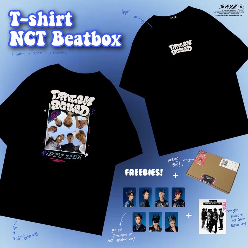 พร้อมส่ง เสื้อยืด ลาย Nct DREAM BEATBOX | เสื้อยืด Nct | อัลบั้ม BEATBOX | Nct SERIES | Nctzen |