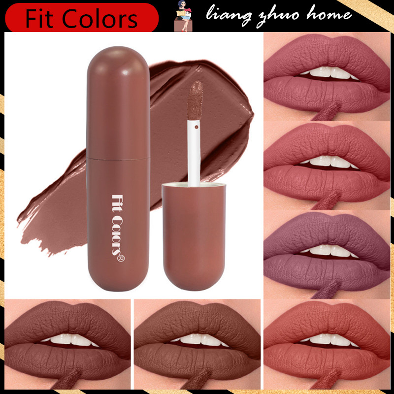 ลิปทินท์กํามะหยี่สีพังก์แดงเข้ม น้ําตาลรมควัน เม็ดสีติดทน กันน้ํา เคลือบแมตต์ ลิปกลอสแต่งหน้า