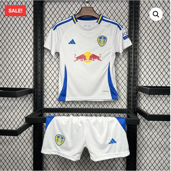 2024/25 Kids Leeds United Home Kit Kit เสื้อฟุตบอลเสื้อฟุตบอล