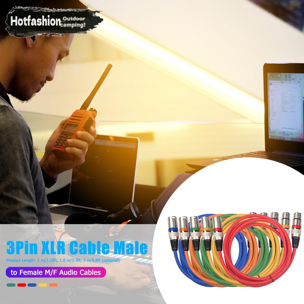 5 ชิ้น 3Pin XLR สายชายกับหญิง M/F ฟอยล์ + สายสัญญาณเสียงป้องกันแบบบราซิล
