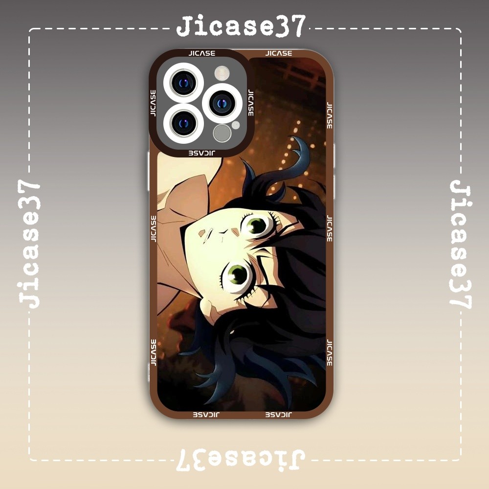 เคส iPhone Square Edge Samsung Xiaomi Oppo Anime Kimetsu no yai three demon slayer mirror Sword Inos