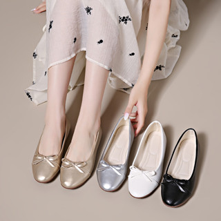 ผู้หญิงรองเท้าแบนสุภาพสตรีโบว์ตกแต่งนุ่มแต่เพียงผู้เดียวน้ํา…