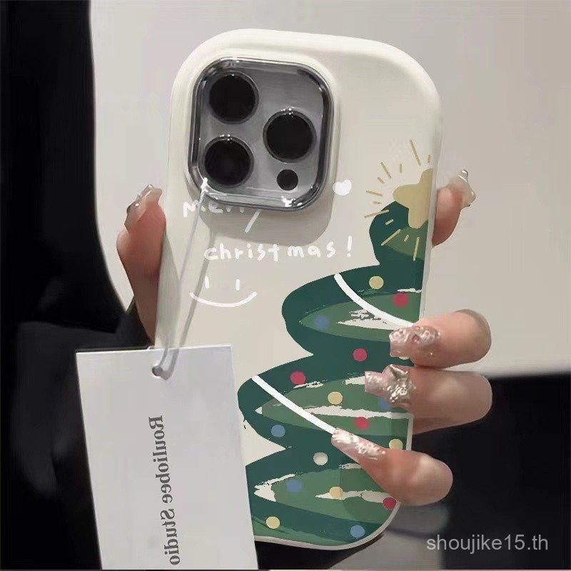 เคสโทรศัพท์มือถือแอปเปิ้ล15ต้นคริสต์มาส iphone14/13/12/11PROMAX หุ้มทั้งเครื่อง x/xs ซิลิโคนนิ่มกันก